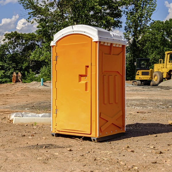 how often are the porta potties cleaned and serviced during a rental period in Chalk Hill